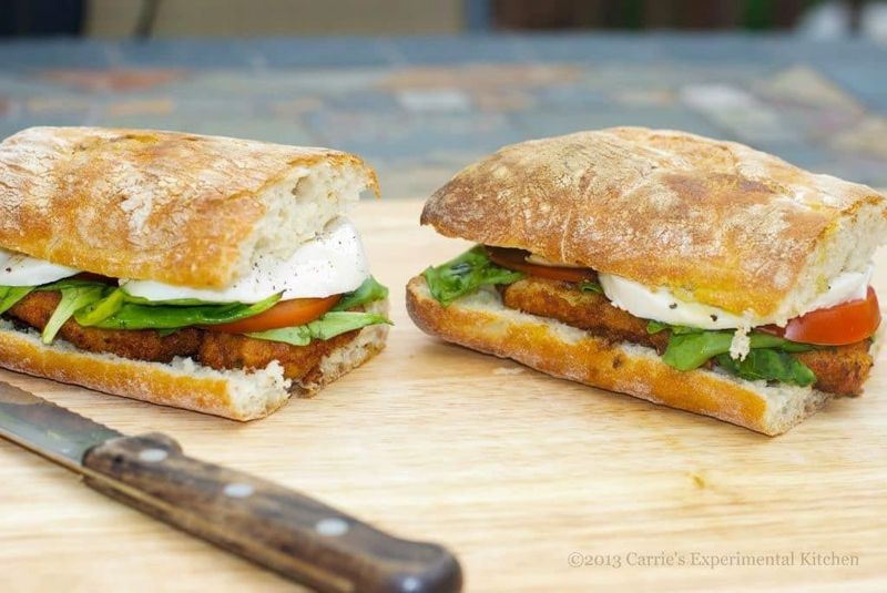 Chicken Cutlet, mozzarella, and tomato hero