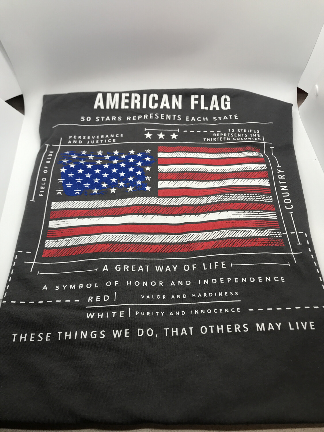 pja/ T-Shirt Taupe (Gray-Brown) American Flag