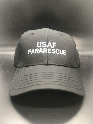 pja/ Cap - PJ Inspired Black Cap w/USAF Pararescue 