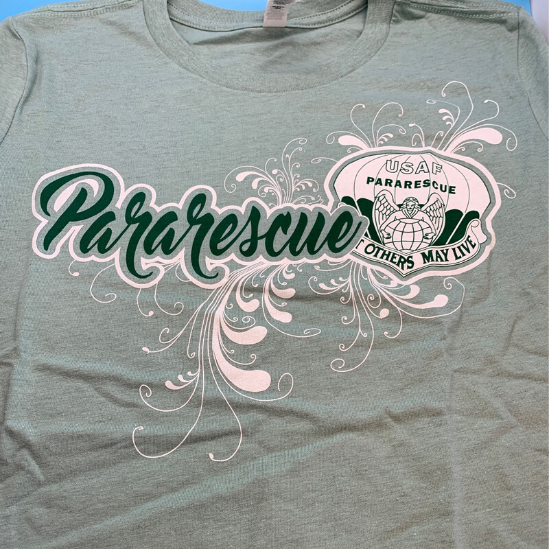 pja/ T-Shirt Light Green Ladies, Pararescue With PJ Flash