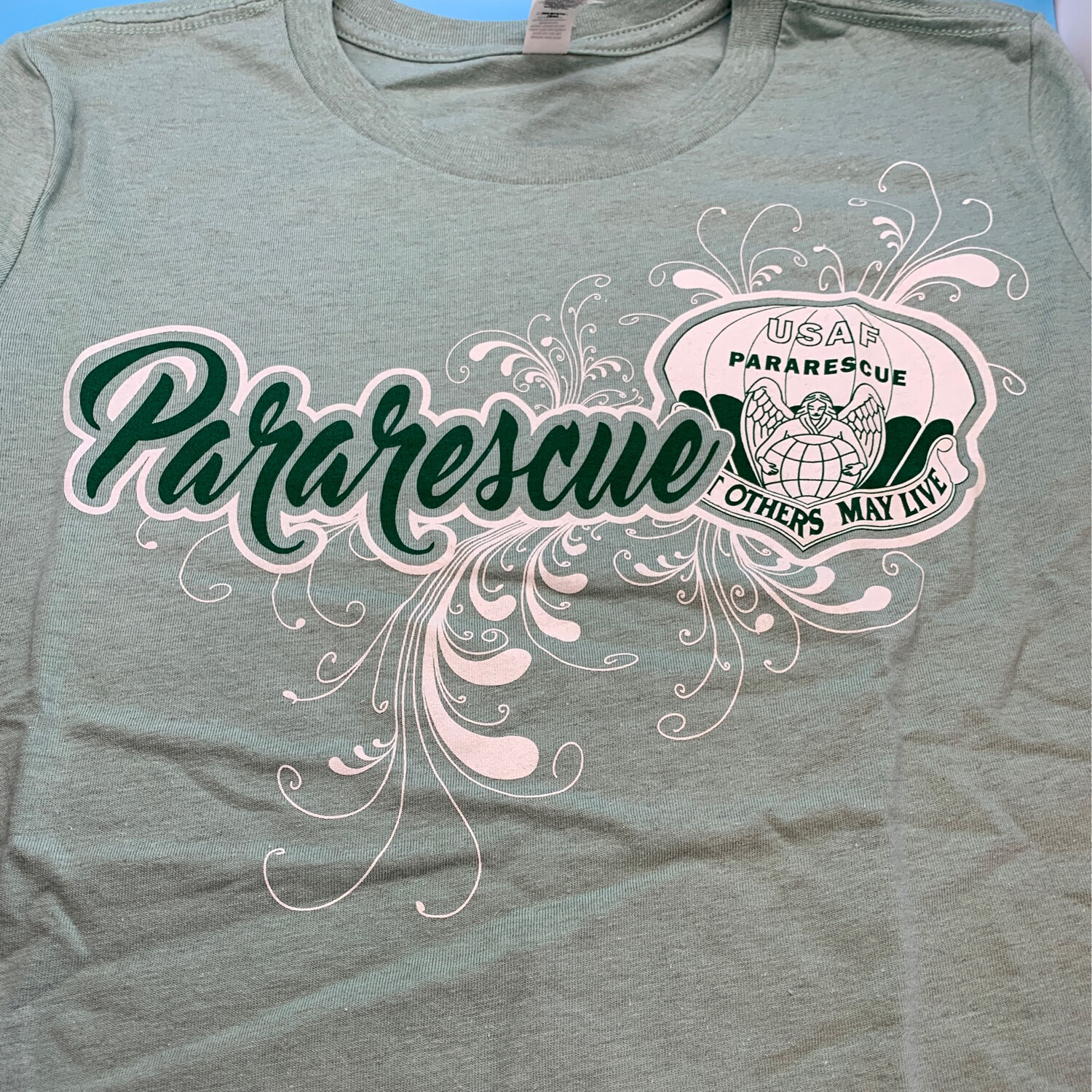 Pja/ T-Shirt Light Green Ladies, Pararescue With PJ Flash
