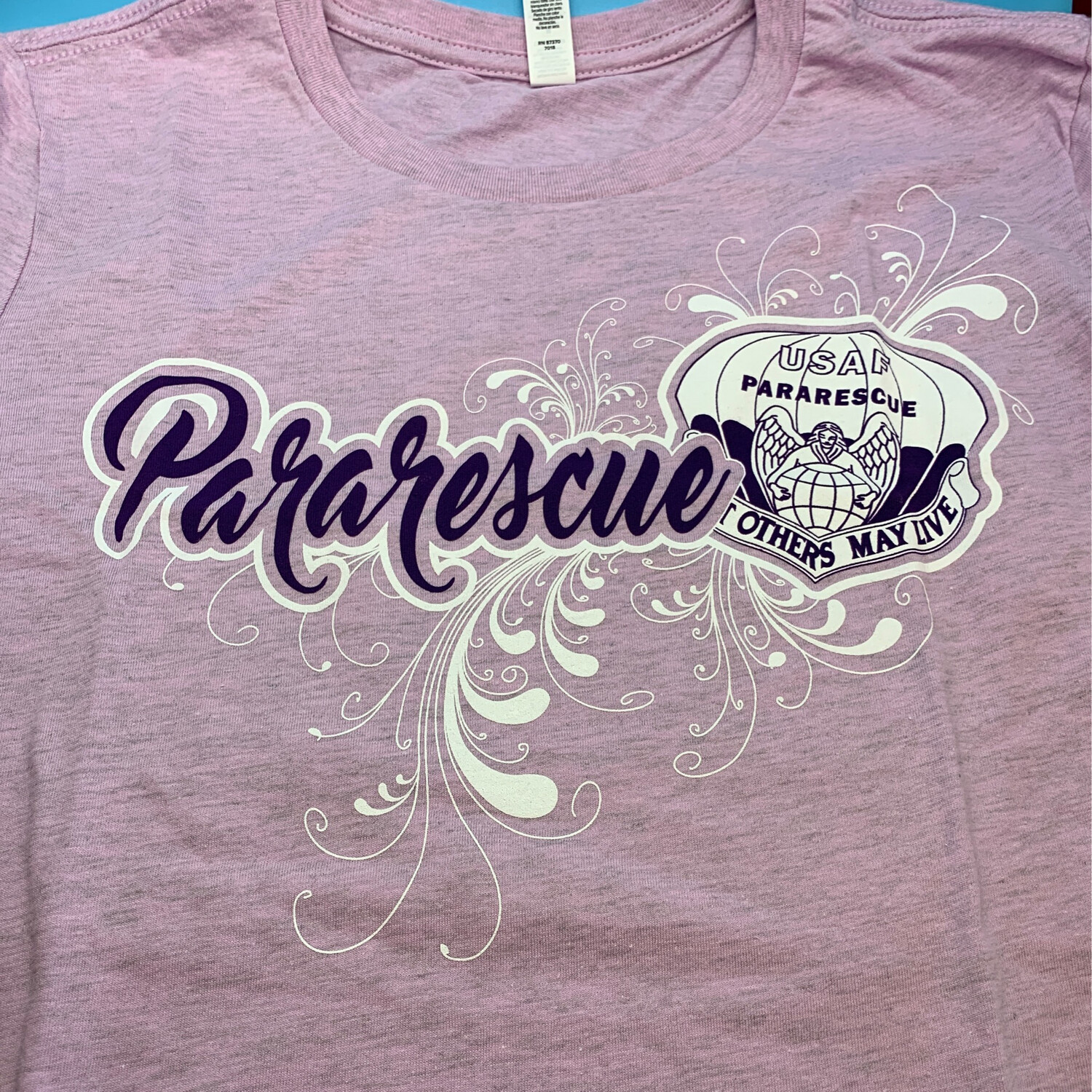pja/ T-Shirt Light Pink Ladies, Pararescue With PJ Flash