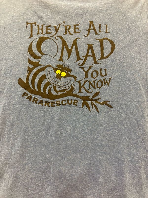 pja/ T-Shirt Ladies Blue “They’re All Mad You Know”