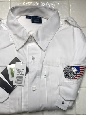 pja/ Shirt - PJ Flash & Tattered Flag Long Sleeve Tactical Shirt/Large
