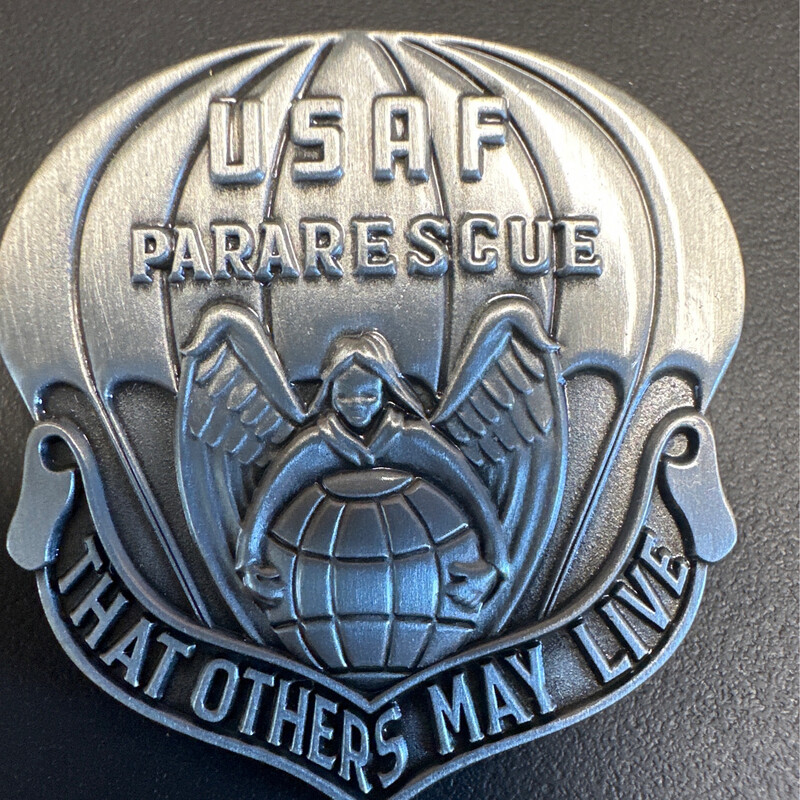 USAF Pararescue (PJ) Flash – Regulation Size, Pewter