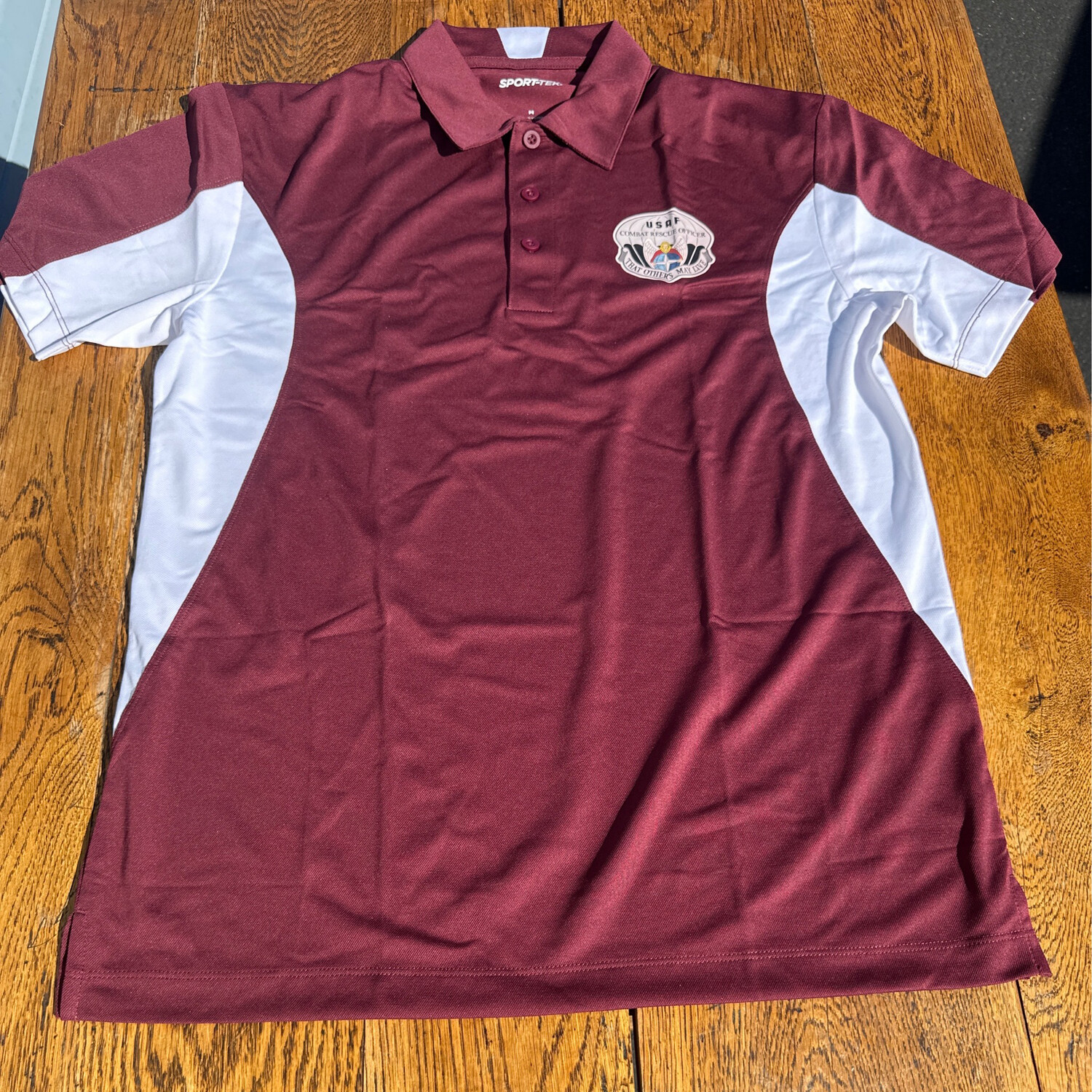 dsp/ Polo Maroon And white Combat Rescue Officer (CRO)