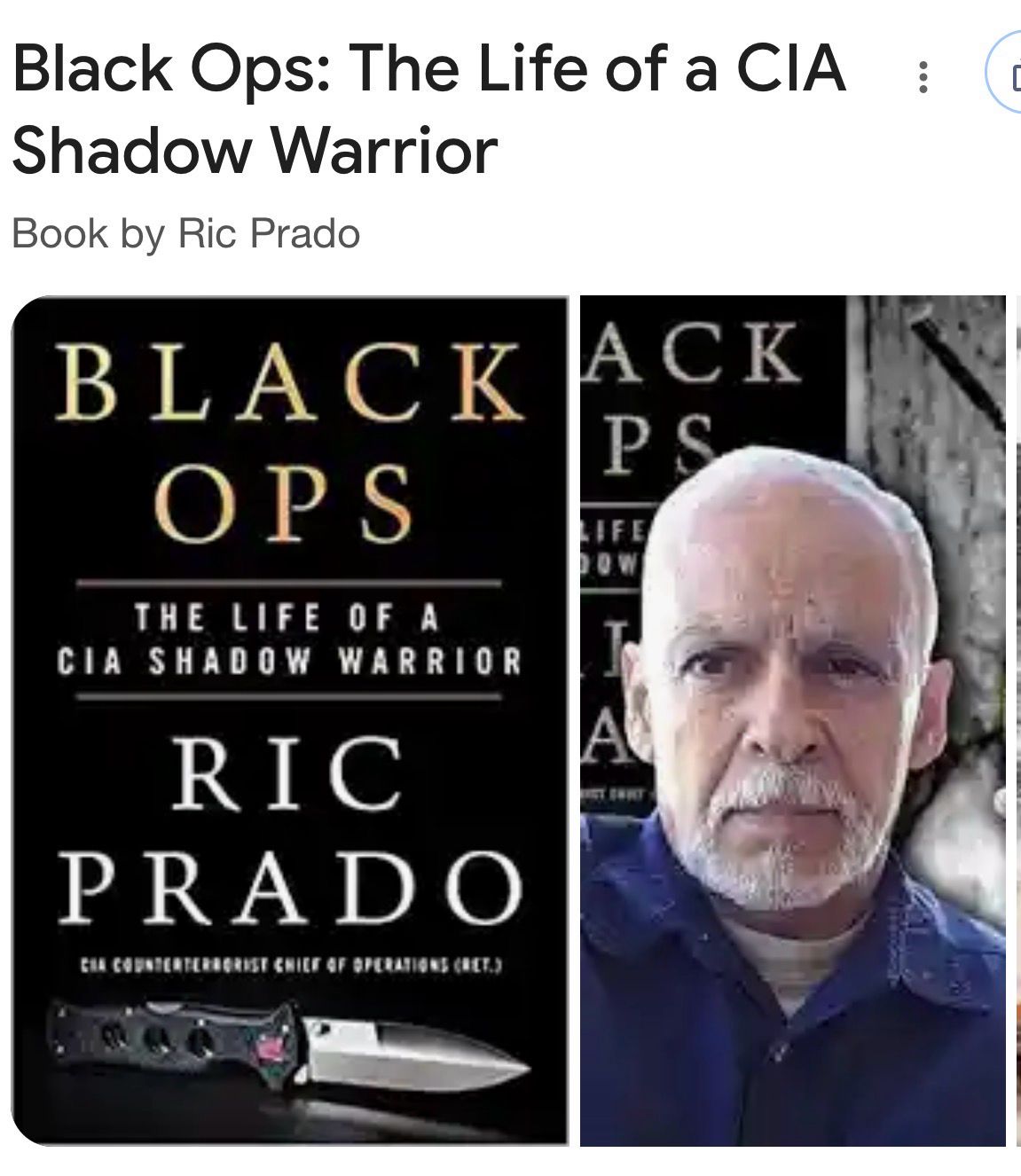 PJA Book “Black Ops: The life of a CIA Shadow Warrior ” By Ric Prado SKU 00092 PJA Book “Black Ops: The life of a CIA Shadow Warrior ” By Ric Prado SKU 00092