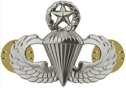 Master Parachutist Jump Wings – Regulation Size, Mirror Finish