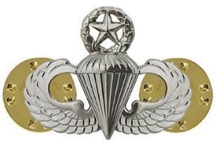 Master Parachutist Jump Wings – Mini Badge, Mirror Finish