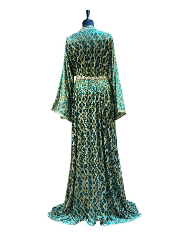 Caftan Vert "Émeraude du Désert"