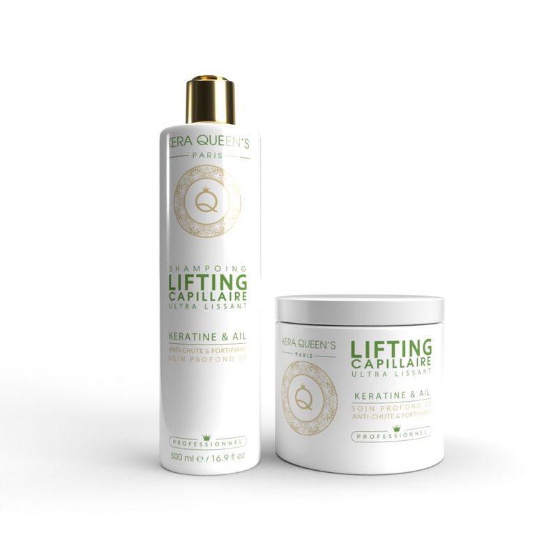 Duo lifting capillaire anti-chute et fortifiant - Kératine et ail