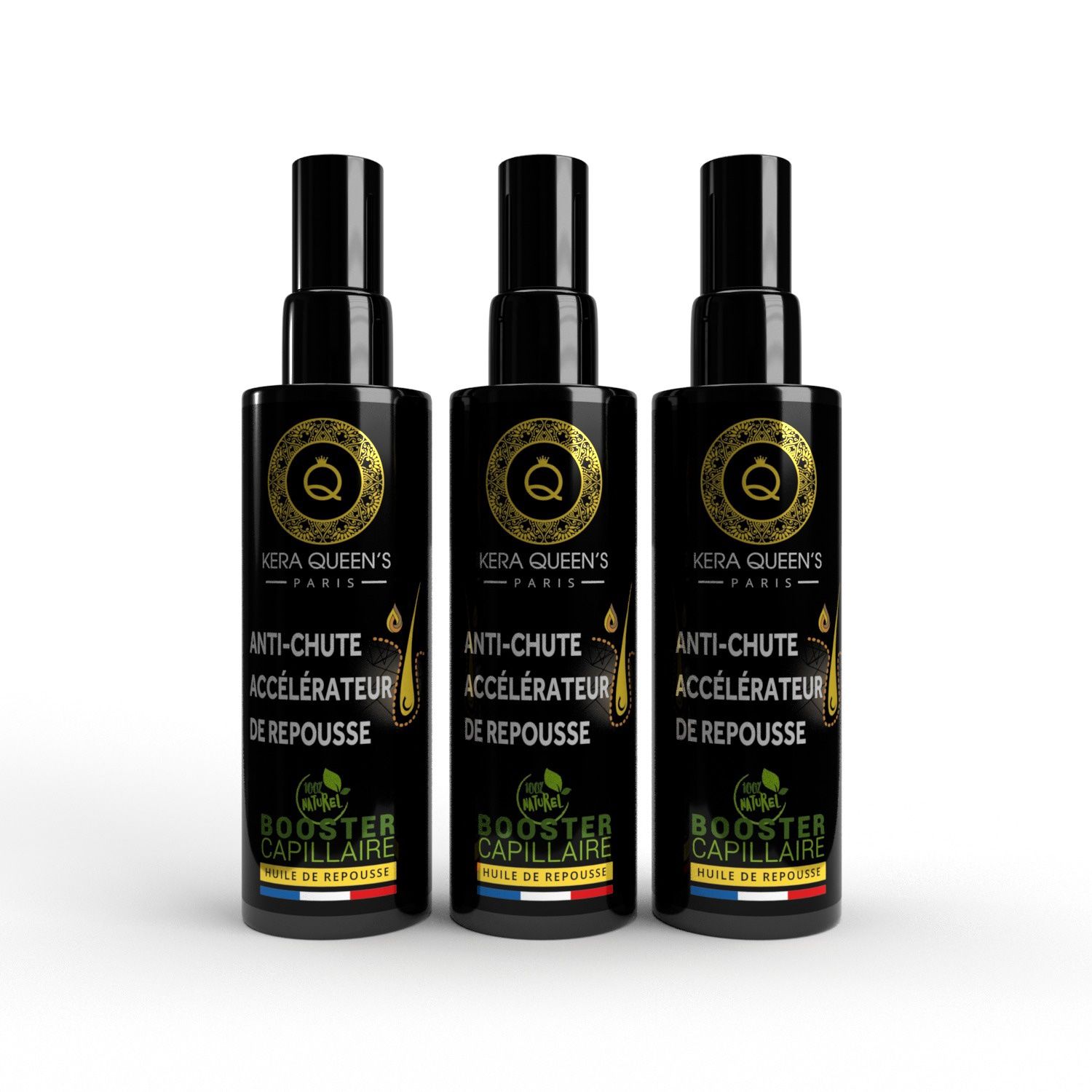 Booster Capillaire Anti-chute 3X100ml -KERA QUEEN'S