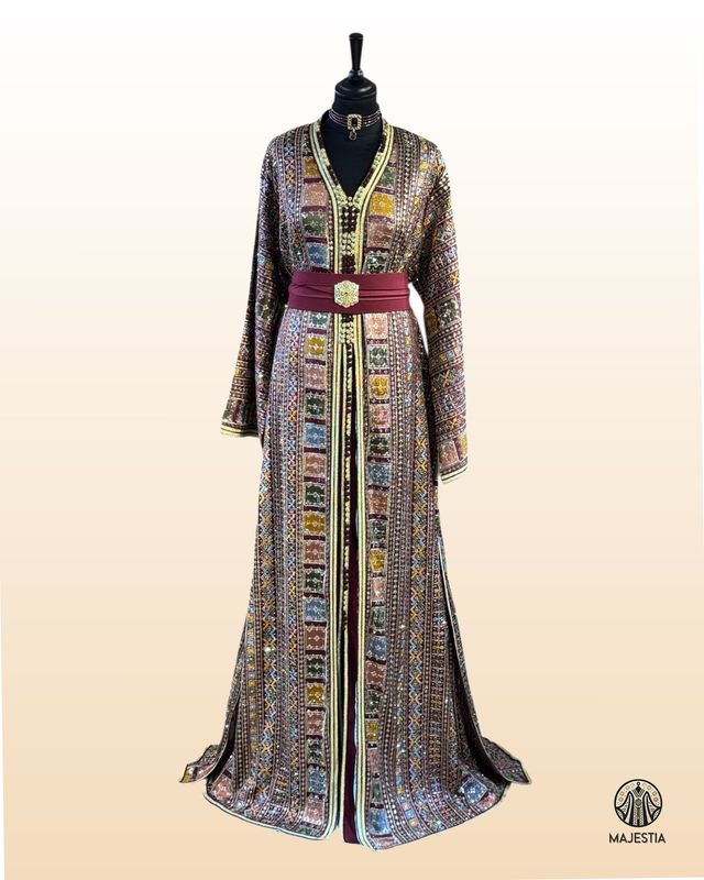 Takchita Sari Hindi Bordeaux "Pétale de Goa"