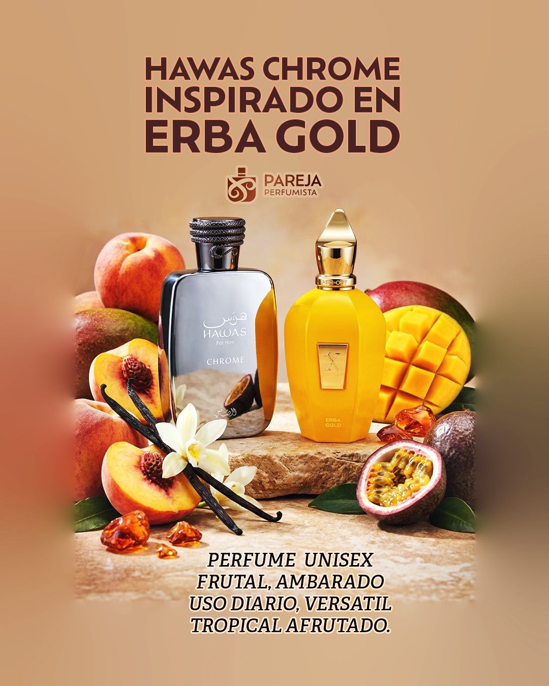 Hawas CHROME Rasasi (Inspirada en Erbagold Xerjoff)