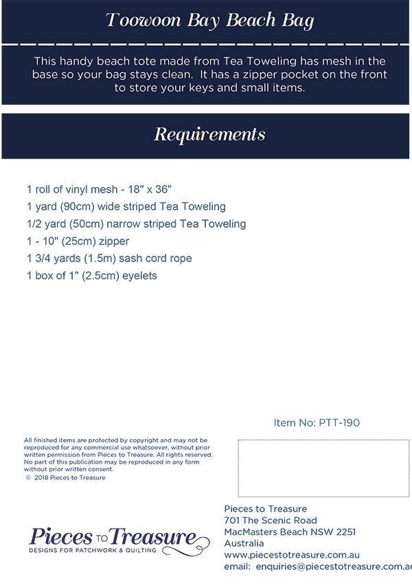 Toowoon Bay Beach Bag PTT-190