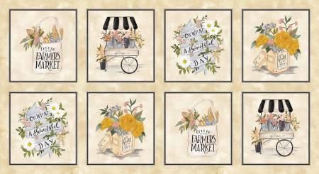 Flower Market Panel Black 11826-BLAC