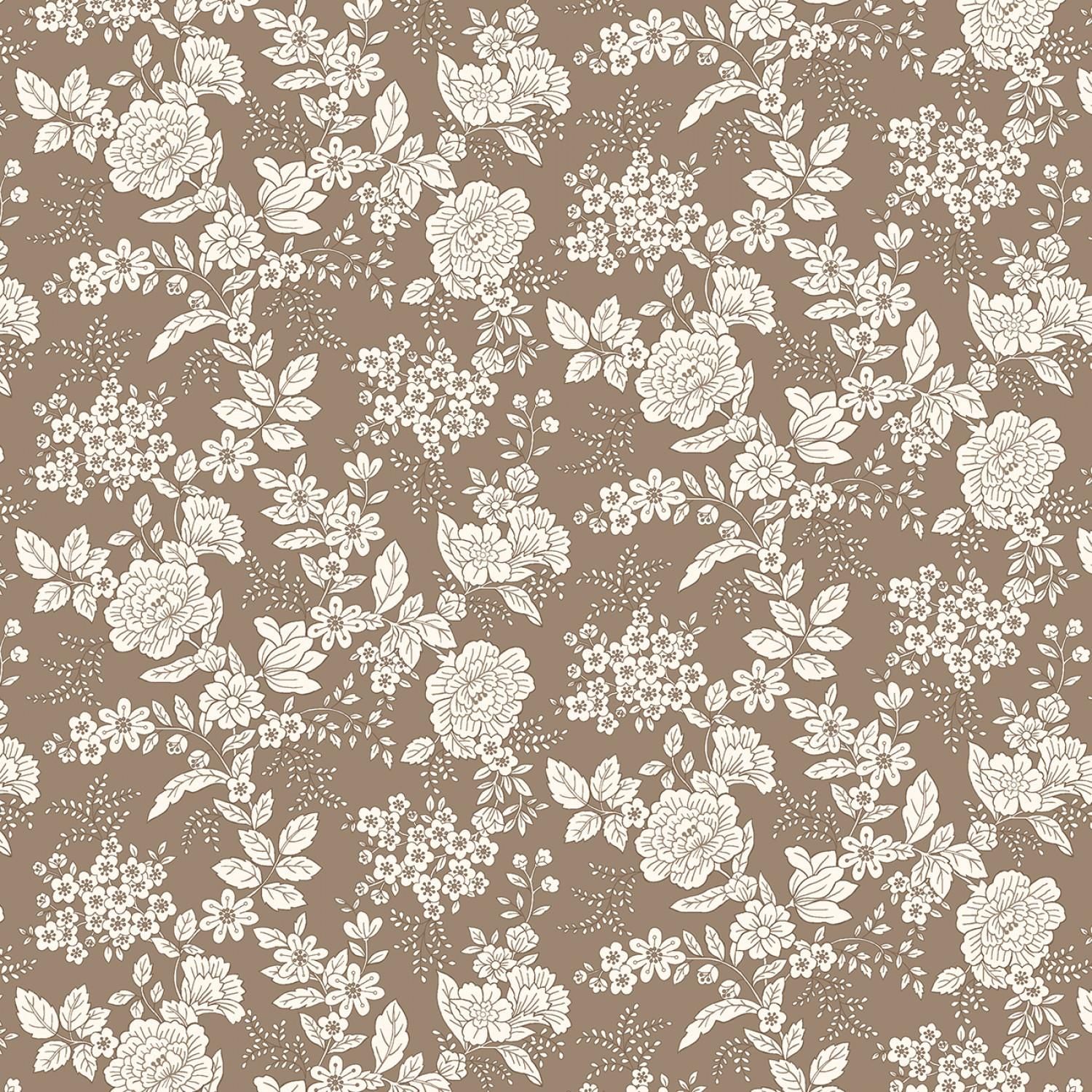 Dark Taupe Floral. 826-909