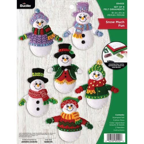 Felt Ornaments Snow Much Fun 89492E