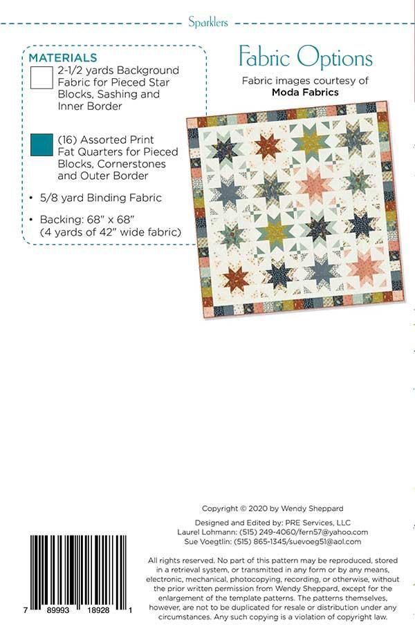 Sparklers Quilt Pattern WS 30