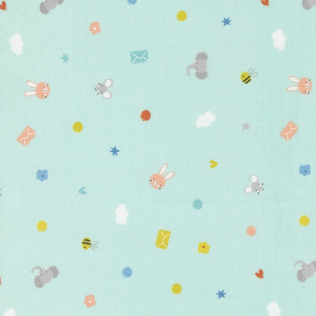 Delivered with Love Light Aqua Small Print 25133 14