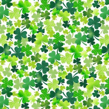 Lucky Guy White Shamrocks C8333-WHT