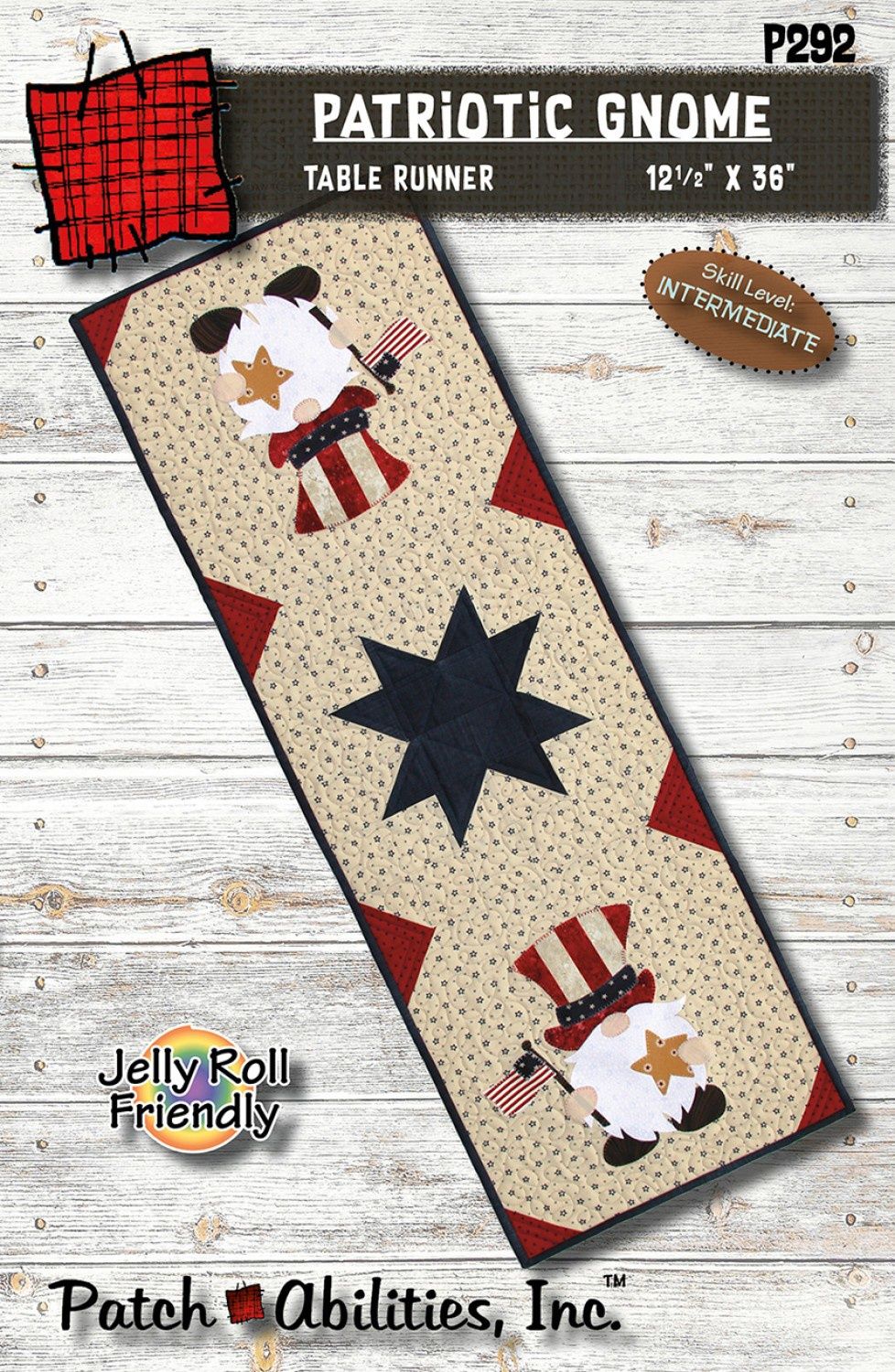 Patriotic Gnome Table Runner P292