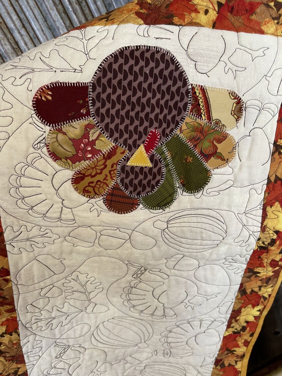 Turkey Appliqué Table Runner