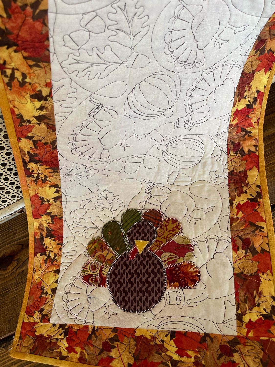Turkey Appliqué Table Runner