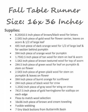 Fall Table Runner BMB1378