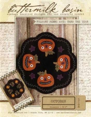 Folkart Penny Mat Jack-O-Lantern BMB1191