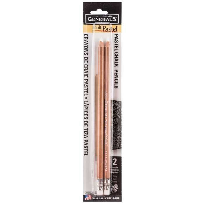 Pastel Chalk Pencil White 2pk 4414-2BP