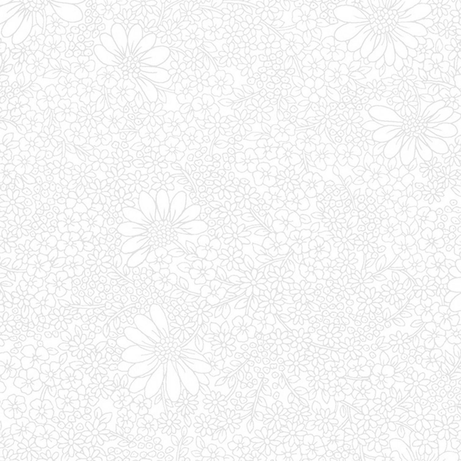White Linework Floral 3317J-001