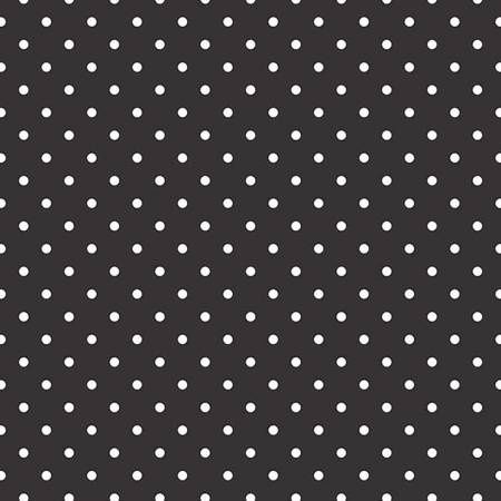 White Swiss Dot on Black C670R-110BLA