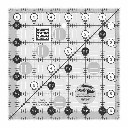 Creative Grids Quilt Ruler 6-1/2in Square