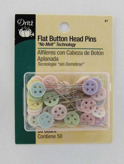 Flat Button Head Pins - 50 Ct