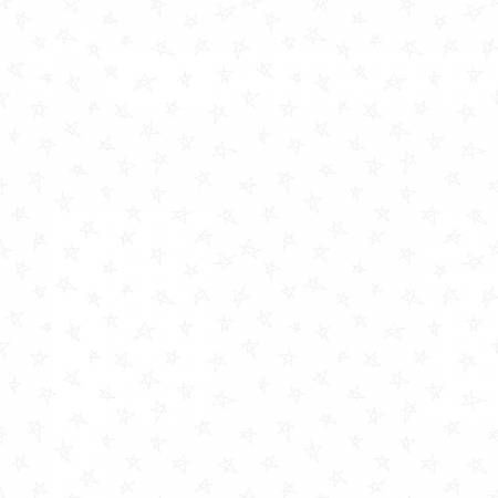 Stars Tone on Tone in White