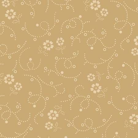 Tan Flower 108in Wide Back