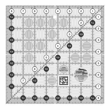 Creative Grids Quilt Ruler 8-1/2in Square