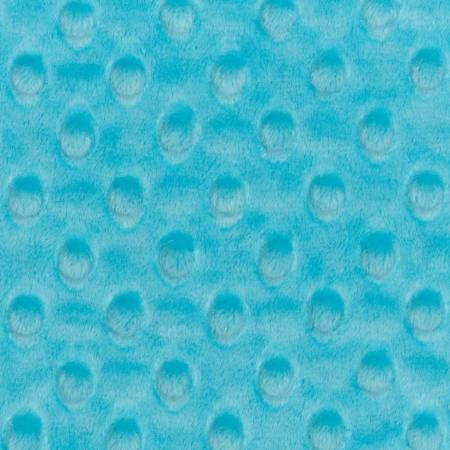 Cuddle Minky Turquoise Dimple Dot Solid