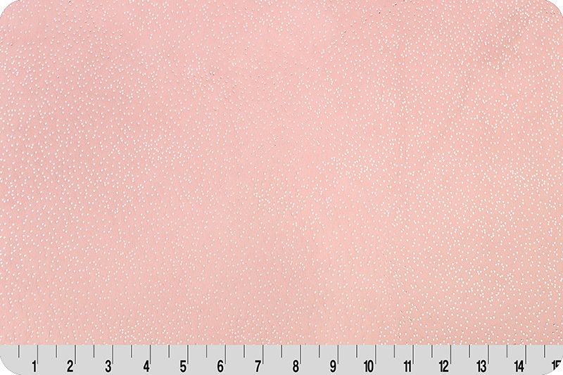 Cuddle Minky Sparkle Glitter Blush/Silver