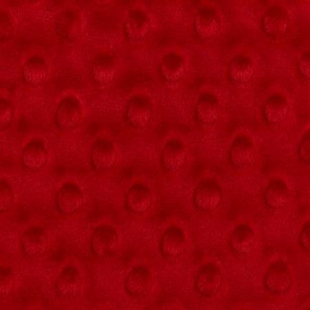Cuddle Minky Scarlet Red Dimple Dot Solid