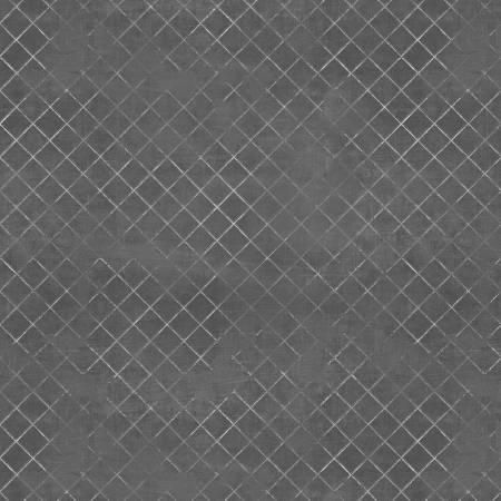 Wide Backing Dark Grey Trellis 108 inch