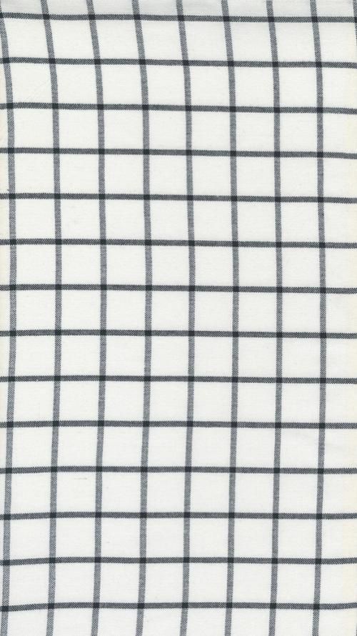 Toweling Easy Living Off White-Black Check 18" 992 286