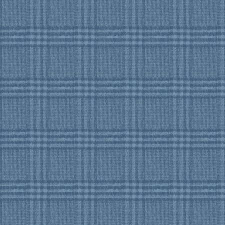 Medium Blue Large Square Yarn Dyed Flannel J306-0150