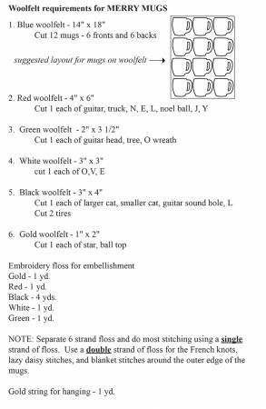 Ornament Kit Merry Mugs K0918