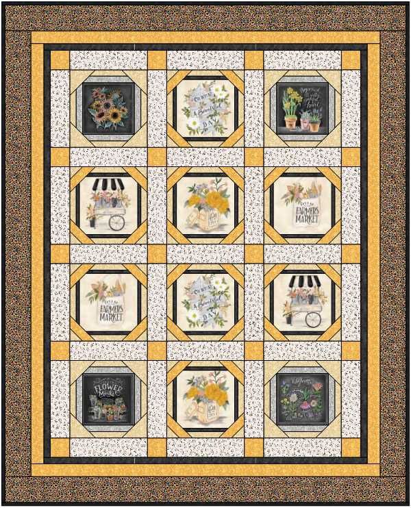 Flower Market Quilt Kit