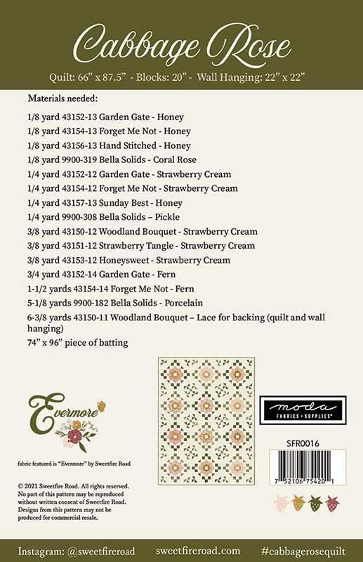Cabbage Rose Pattern SFR 16