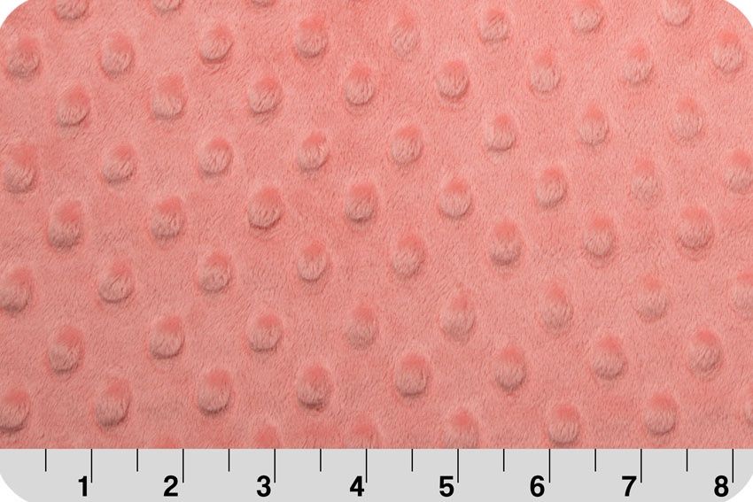 Cuddle Minky Dimple Dot Coral Solid