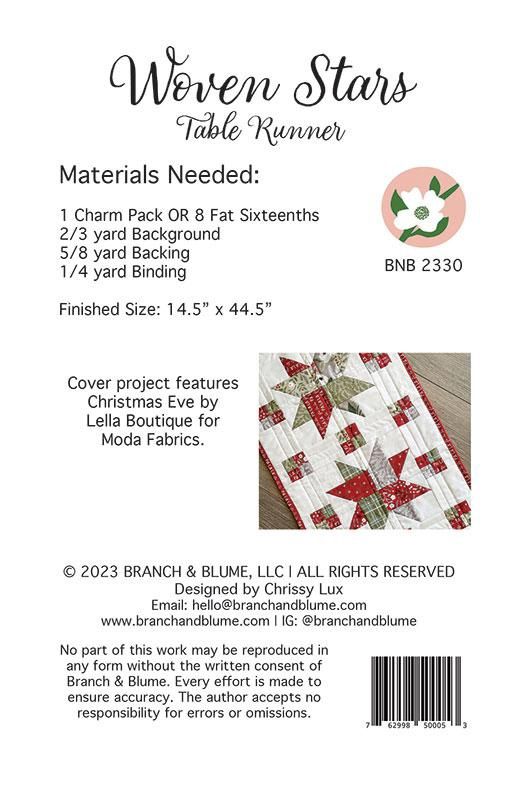 Woven Stars Table Runner BNB 2330