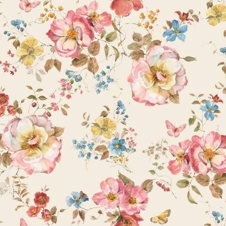 Wide Back Countryside Floral #WB14538R-SAND